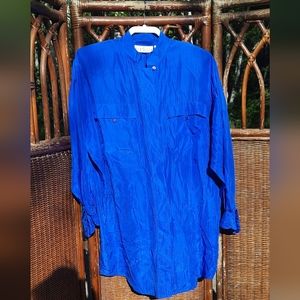 Blue Vintage 90s Silk Tunic 💙